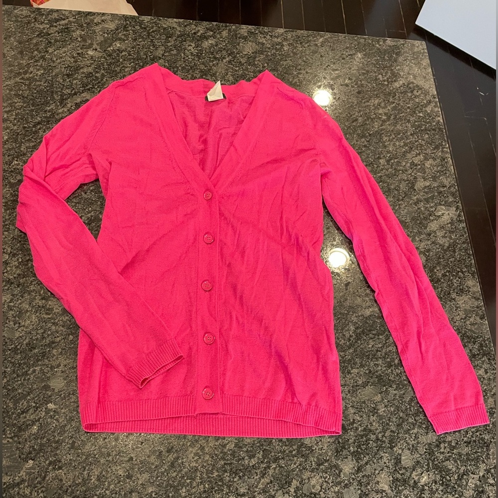 J. Crew Merino Wool Cardigan Hot Pink Size XS